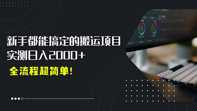 平台主动扶持的新风口，0基础轻松起号，搬运剪辑日入2000+！-AIPOD