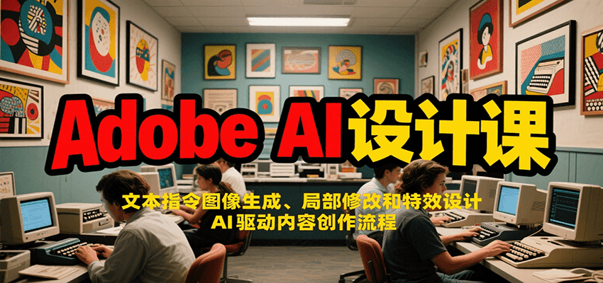 Adobe AI设计课：文本指令图像生成、局部修改和特效设计，AI驱动内容创作流程-AIPOD