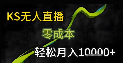 KS无人直播25年最新玩法，只需一部手机，轻松月入1W+-AIPOD