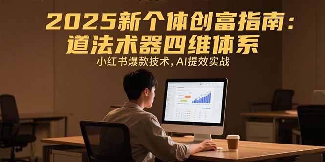 2025新个体创富指南：道法术器四维体系，小红书爆款技术，AI提效实战-AIPOD