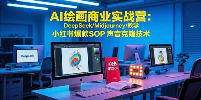 AI绘画商业实战营：DeepSeek/Midjourney/教学 小红书爆款SOP 声音克隆技术-AIPOD