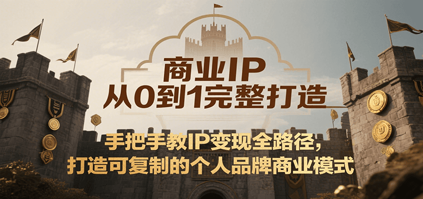 商业IP从0到1完整打造，手把手教IP变现全路径，打造可复制的个人品牌商业模式-AIPOD