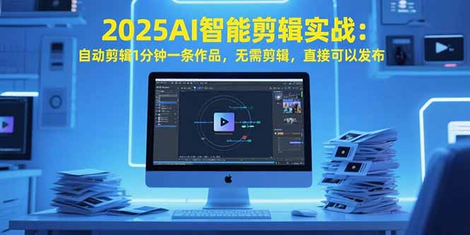 2025AI智能剪辑实战：自动剪辑1分钟一条作品，无需剪辑，直接可以发布-AIPOD