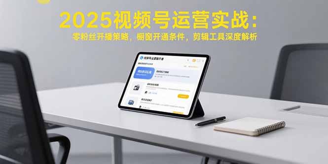 2025视频号运营实战：零粉丝开播策略，橱窗开通条件，剪辑工具深度解析-AIPOD
