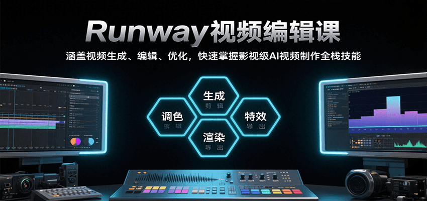 Runway视频编辑课，涵盖视频生成、编辑、优化，快速掌握影视级AI视频制作全栈技能-AIPOD