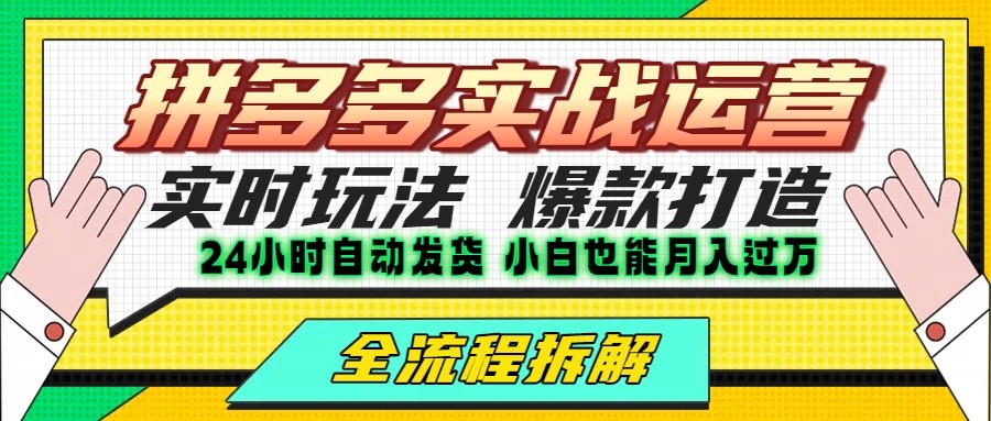 拼多多最新实战运营高投产：长久稳定项目，单店利润一天三位数-AIPOD