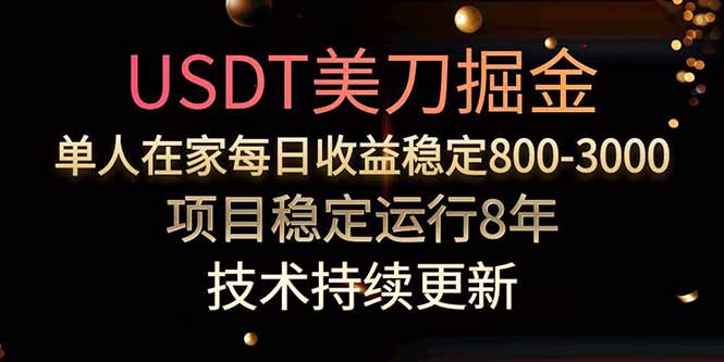 USDT美刀掘金，单人每日收益800-3000，稳定运行8年-AIPOD