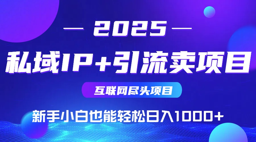 2025网创尽头项目，私域IP+引流，新手小白也能在家日入1000+-AIPOD