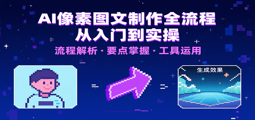 AI像素图文制作全流程：内容要点、文案选择及所用工具，助你快速入局-AIPOD