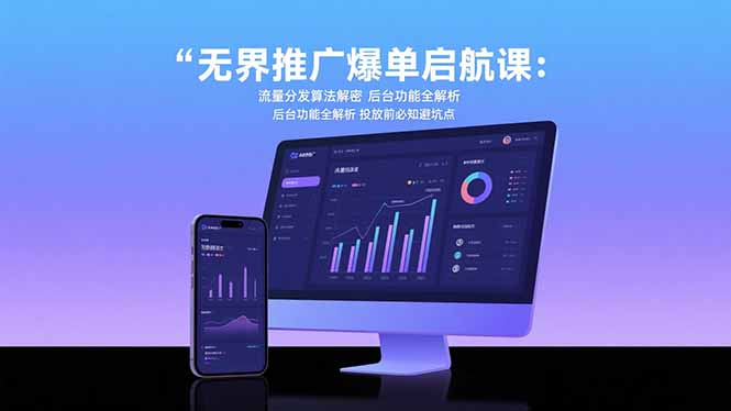 无界推广爆单启航课：流量分发算法解密 后台功能全解析 投放前必知避坑点-AIPOD