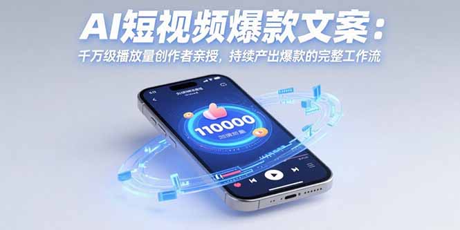 AI短视频爆款文案：千万级播放量创作者亲授，持续产出爆款的完整工作流-AIPOD