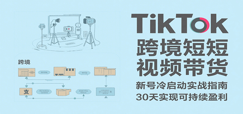 TikTok跨境短视频带货，30天攻克新号冷启动、0-1实现跨境可持续盈利-AIPOD
