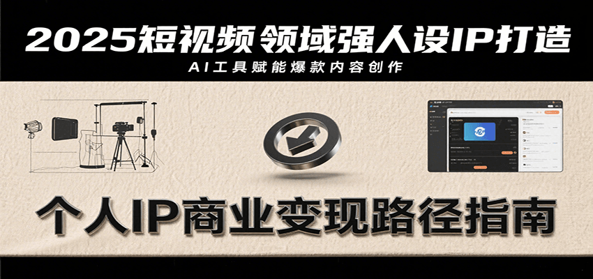 2025短视频领域强人设IP打造，结合爆款案例与AI工具应用，从个人出镜到商业成交转化-AIPOD
