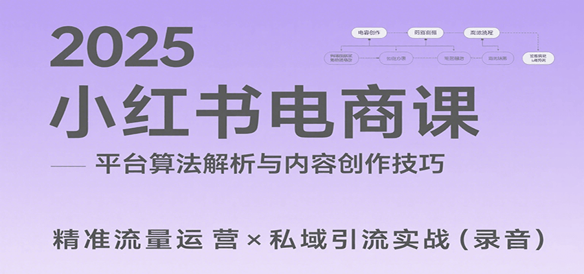 2025小红书电商课：解析算法，创作高转化内容，助力卖家获取流量实现变现（录音）-AIPOD