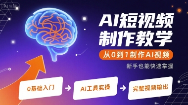 AI短视频制作教学，从0到1制作AI视频-AIPOD