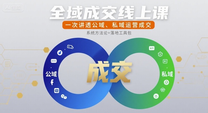 全域成交线上课，一次讲透公域、私域运营成交-AIPOD
