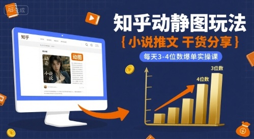小说推文干货分享之知乎动静图玩法，每天3-4位数爆单实操课-AIPOD