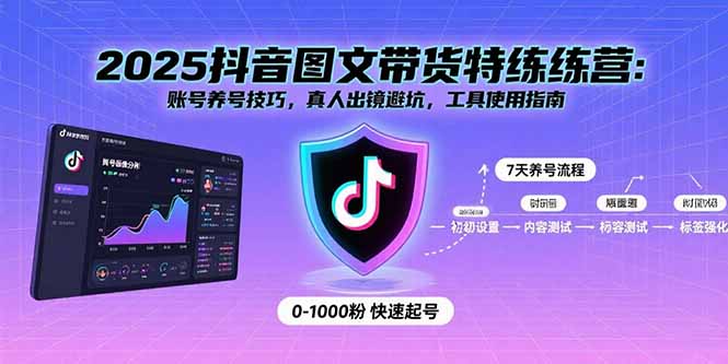 2025抖音图文带货特练营：账号养号技巧，真人出镜避坑，工具使用指南-AIPOD