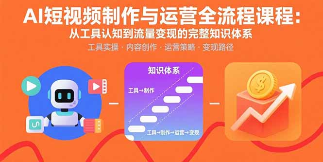 AI短视频制作与运营全流程课程：从工具认知到流量变现的完整知识体系-AIPOD