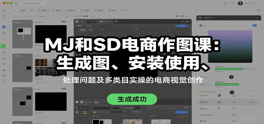 MJ和SD电商作图课：生成图、安装使用、处理问题及多类目实操的电商视觉创作-AIPOD