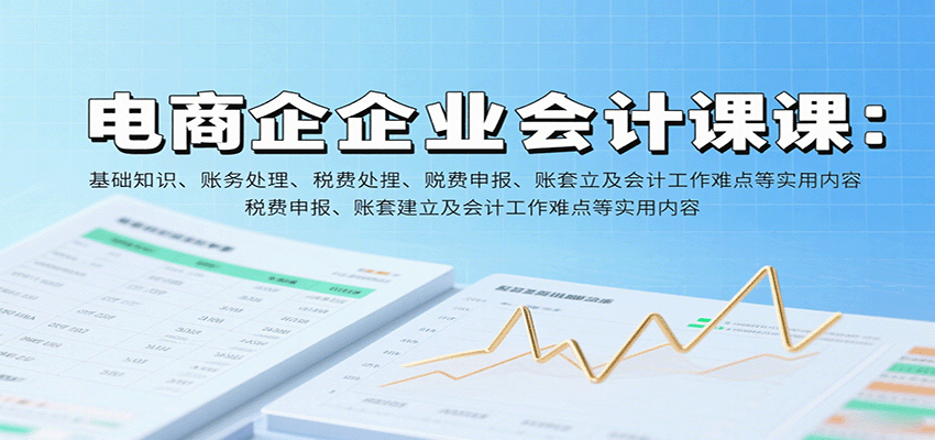 电商企业会计课：基础知识、账务处理、税费申报、账套建立及会计工作难点等实用内容-AIPOD
