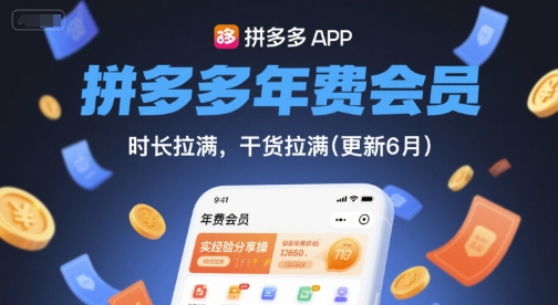 拼多多年费会员，实经验分享操，时长拉满，干货拉满(更新9月)-AIPOD