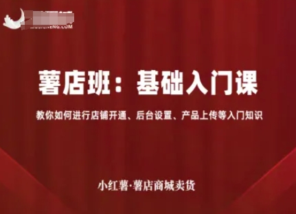 小红薯薯店商城卖货，基础入门课，教你如何进行店铺开通、后台设置、产品上传等入门知识-AIPOD