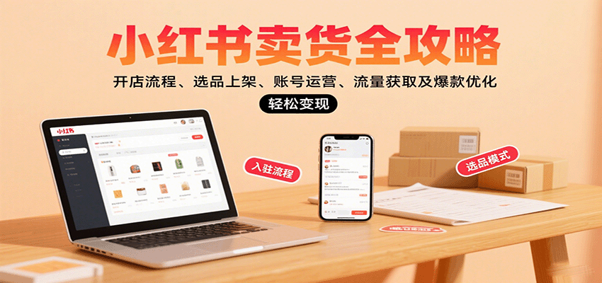 小红书卖货全攻略：开店流程、选品上架、账号运营、流量获取及爆款优化，轻松变现-AIPOD