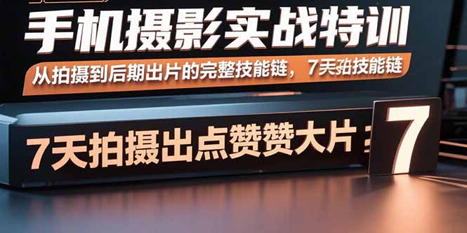 手机摄影实战特训，从拍摄到后期出片的完整技能链，7天拍出点赞大片-AIPOD
