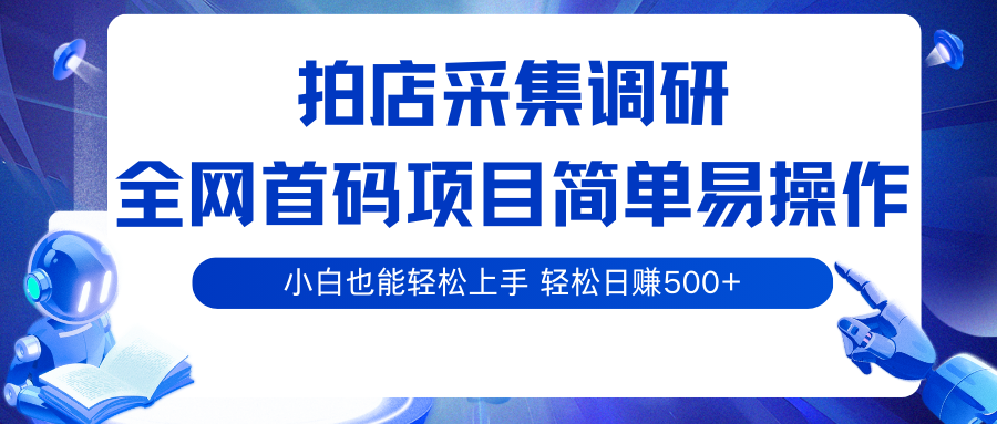 拍店采集调研，全网首码项目，简单易操作， 小白也能轻松上手，轻松日赚500+-AIPOD