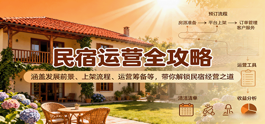 民宿运营全攻略：涵盖发展前景、上架流程、运营筹备等，带你解锁民宿经营之道-AIPOD