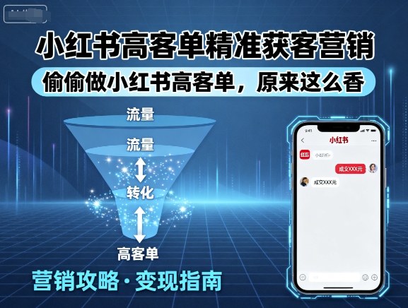 小红书高客单精准获客营销，偷偷做小红书高客单，原来这么香-AIPOD