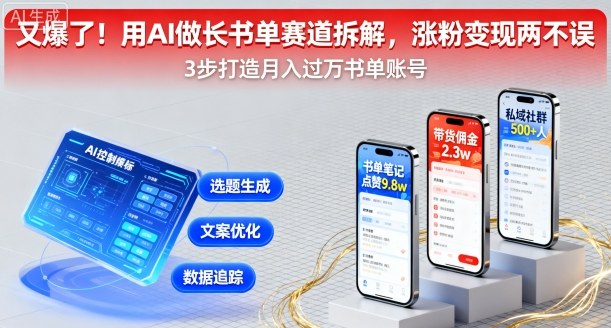 又爆了！用AI做长书单赛道拆解，涨粉变现两不误-AIPOD