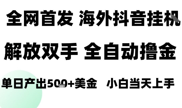 海外抖音无人直播，单日产出1.5k+，长期稳定，新手可玩，无脑操作-AIPOD