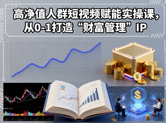 高净值人群短视频赋能实操课，从0-1打造“财富管理”IP-AIPOD