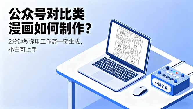 公众号对比类漫画如何制作？2分钟教你用工作流一键生成，小白可上手-AIPOD