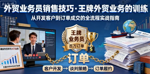 外贸业务员销售技巧，王牌外贸业务的训练-AIPOD