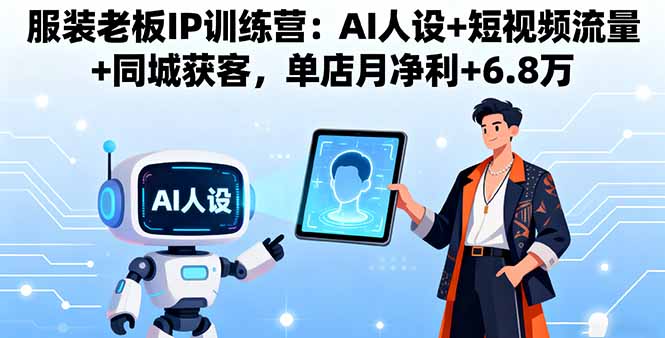 服装老板IP训练营：AI人设+短视频流量+同城获客，单店月净利+6.8万-AIPOD