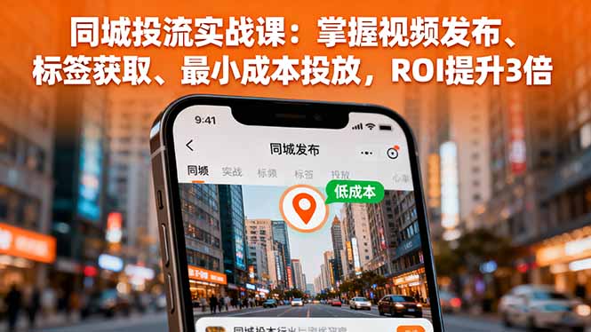 同城投流实战课：掌握视频发布、标签获取、最小成本投放，ROI提升3倍-AIPOD