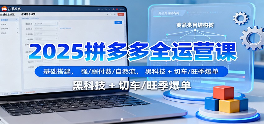 2025拼多多全运营课：基础搭建，强/弱付费/自然流，黑科技 + 切车/旺季爆单-爱尚学堂