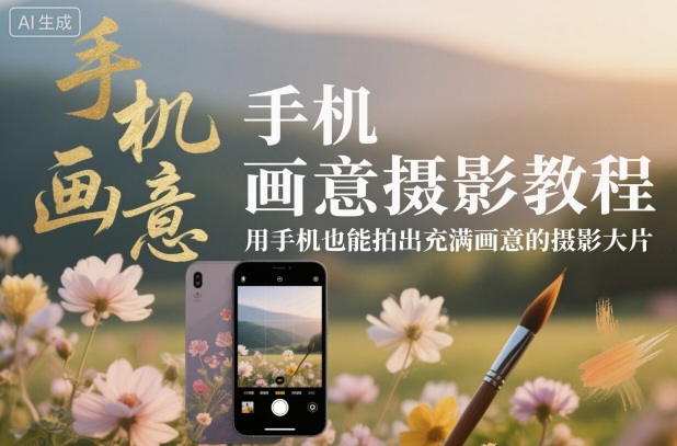 手机画意摄影教程，用手机也能拍出充满画意的摄影大片-亮剑学堂