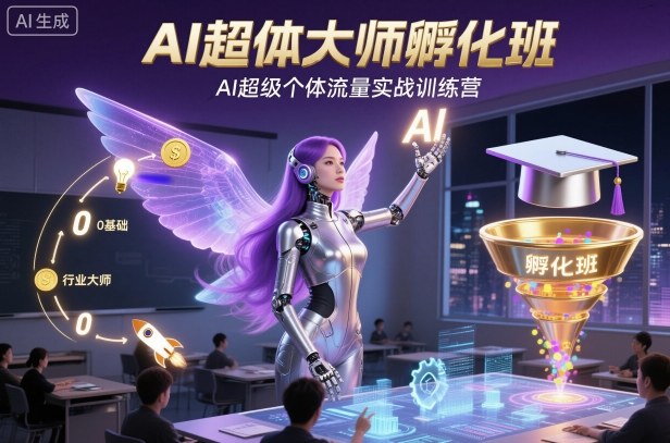 AI超体大师孵化班，AI超级个体流量实战训练营-亮剑学堂