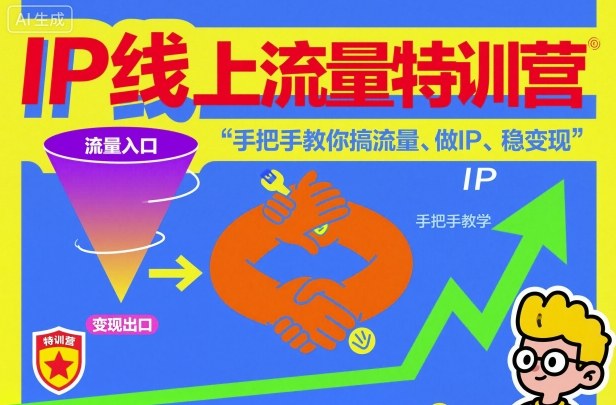 IP线上流量特训营，手把手教你搞流量、做IP、稳变现-亮剑学堂