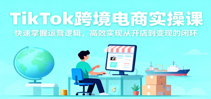 TikTok跨境电商实操课，快速掌握运营逻辑，高效实现从开店到变现的闭环-亮剑学堂