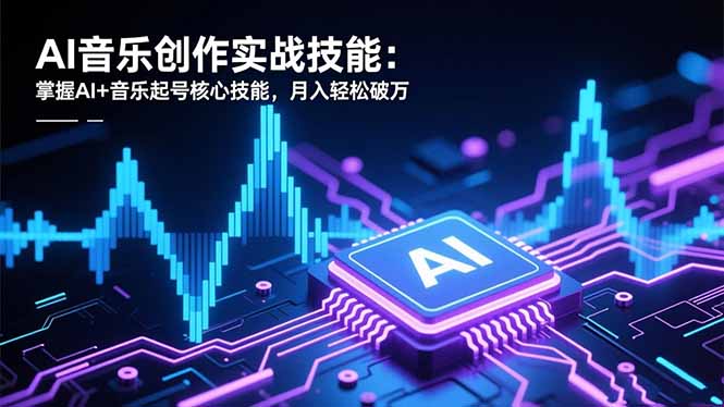 AI音乐创作实战技能：掌握AI+音乐起号核心技能，月入轻松破万-亮剑学堂