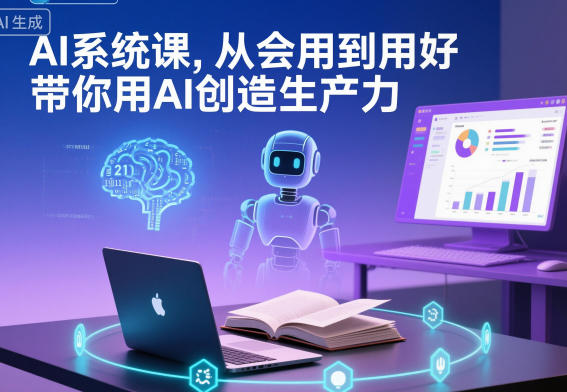 AI系统课，从会用到用好，带你用AI创造生产力-极光库
