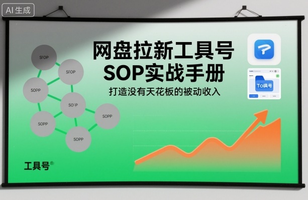 网盘拉新工具号SOP实战手册，打造没有天花板的被动收入-极光库