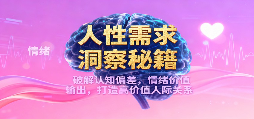 人性需求洞察秘籍，破解认知偏差，情绪价值输出，打造高价值人际关系-极光库