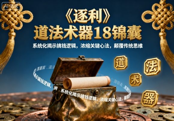 《逐利》道法术器18锦囊，系统化揭示搞钱逻辑，浓缩关键心法，颠覆传统思维（更新）-极光库