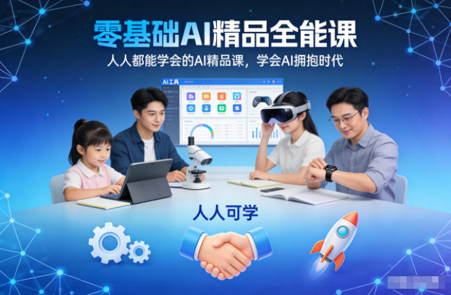 零基础AI精品全能课，人人都能学会的AI精品课，学会AI拥抱时代-亮剑学堂